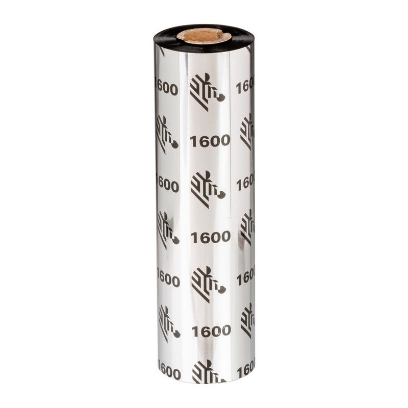 Zebra 1600 Wax ruban thermique 450 m Noir