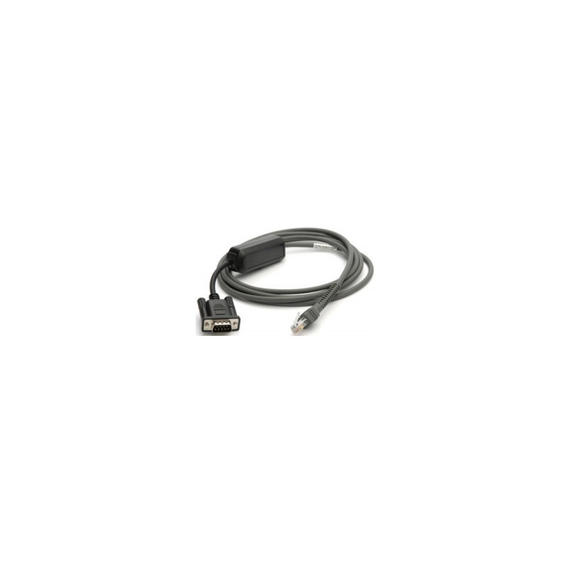 Zebra CBA-R10-S07ZBR câble Série Noir 2,13 m DB9 RJ-45