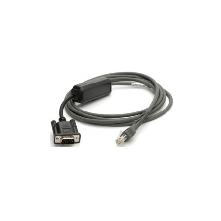 Zebra CBA-R10-S07ZBR serial cable Black 83.9" (2.13 m) DB9 RJ-45