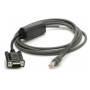Zebra CBA-R10-S07ZBR câble Série Noir 2,13 m DB9 RJ-45