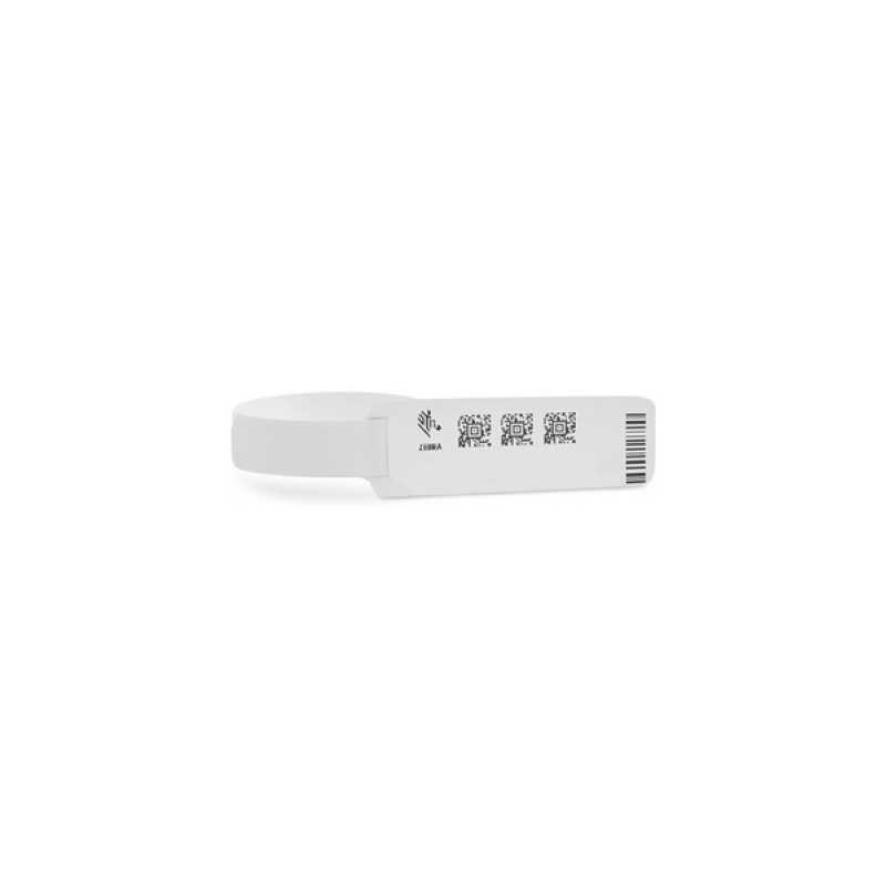 Zebra Z-Band Direct Red, White Hospital wristband