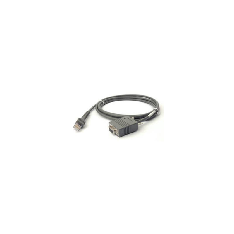 Zebra CBA-R01-S07PBR serial cable Gray 84" (2.13 m) RS232 DB9