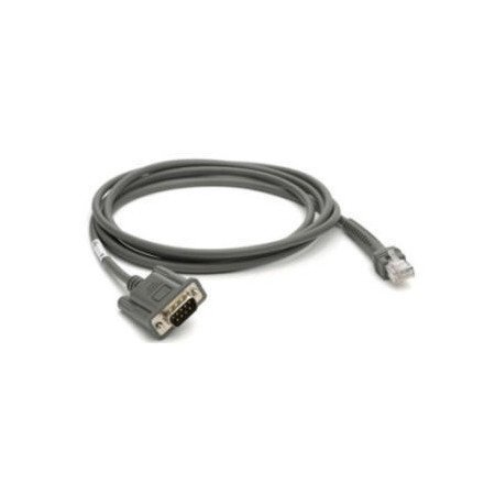 Zebra CBA-R08-S07ZBR serial cable Gray 84" (2.13 m) RS232 DB9
