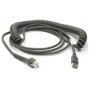 Zebra CBA-U29-C15ZBR câble USB USB 2.0 4,57 m USB A Noir