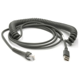 Zebra CBA-U29-C15ZBR USB cable USB 2.0 179.9" (4.57 m) USB A Black