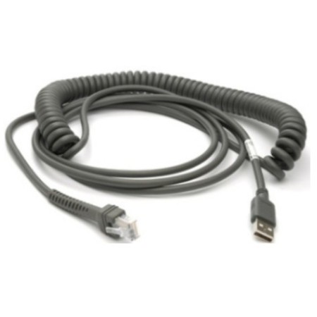 Zebra CBA-U29-C15ZBR câble USB USB 2.0 4,57 m USB A Noir