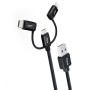 Akashi 3 in 1 USB Charge/Sync Cable - Micro USB/Mini USB