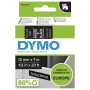 DYMO D1 étiquettes autocollantes authentiques | impression en blanc sur fond noir | 12 mm x 7 m | pour étiqueteuses LabelManager