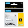 DYMO ® Rhino Industrial Vinyl Labels, 3/8", Black Print on White Tape