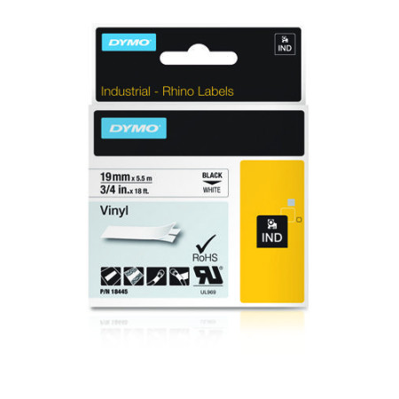 DYMO 18445 label-making tape Black on white