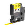 DYMO ® Rhino Industrial Vinyl Labels, 1/2", Black Print on Yellow Tape