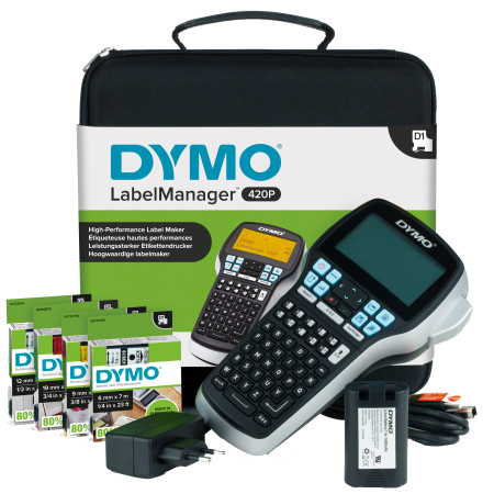 DYMO LabelManager LabelManager420P Étiqueteuse portable rechargeable | hautes performances avec connexion PC/Mac | Clavier ABC