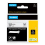 DYMO ® Rhino Industrial Permanent Polyester Labels, 3/8", Black Print on White Tape