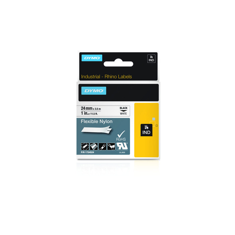 DYMO 1734524 label-making tape Black on white