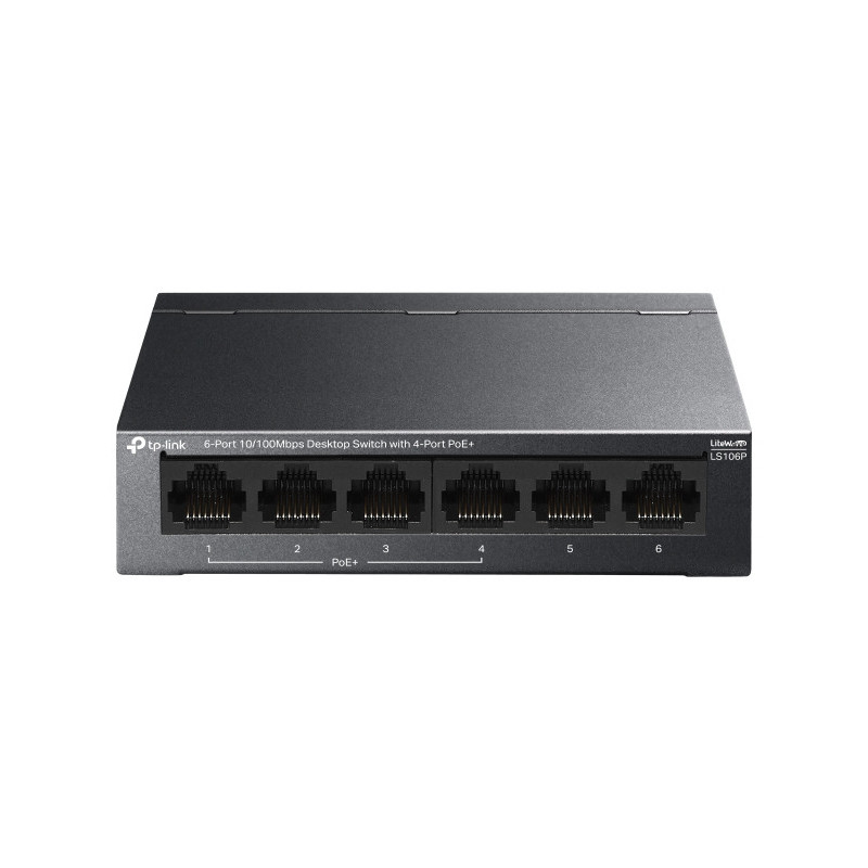 TP-Link LS106P commutateur réseau Non-géré L2 Fast Ethernet (10/100) Connexion Ethernet, supportant l'alimentation via ce port