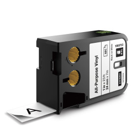 DYMO XTL Cassette d'étiquettes multi usage en vinyle 24 mm x 7 m Noir sur Blanc