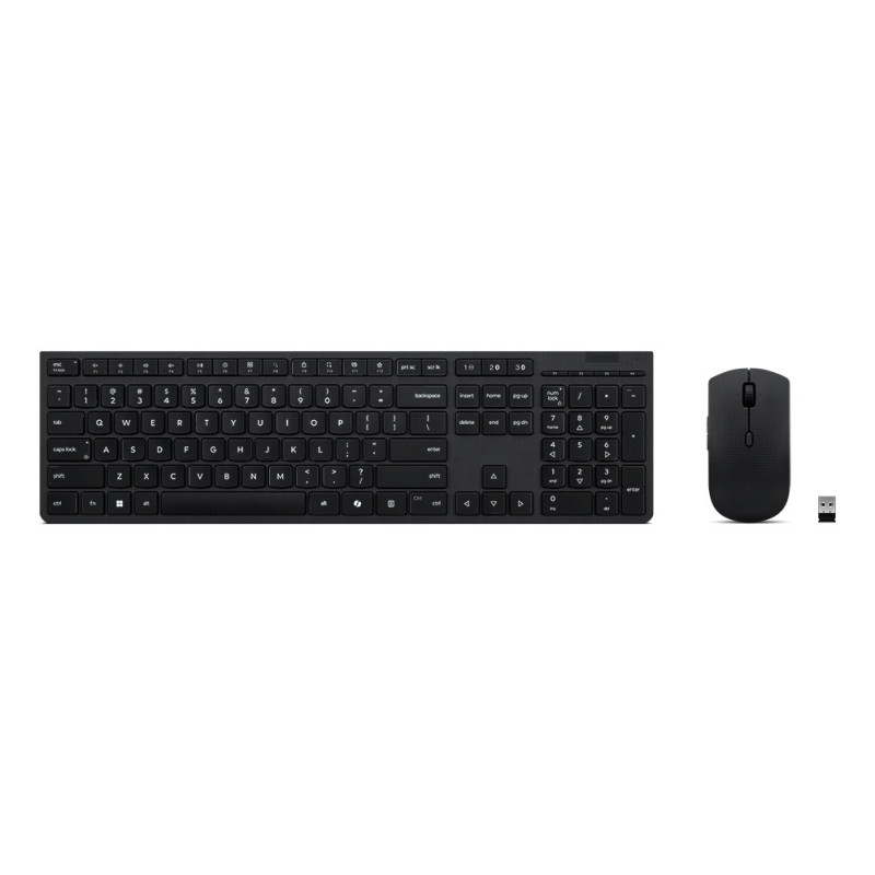 Lenovo 4X31R64325 keyboard Mouse included Office RF Wireless + Bluetooth French Black