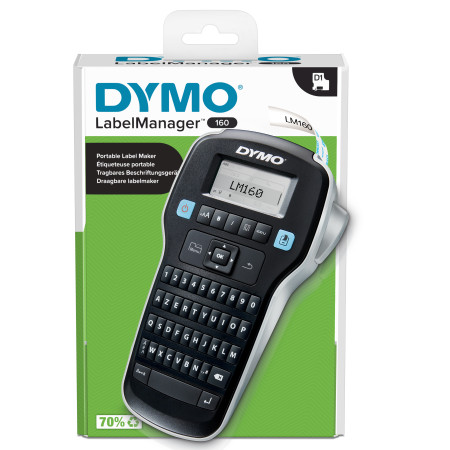 DYMO LabelManager ® Étiqueteuse 160 | Clavier AZERTY | Imprimante Portable d'Étiquettes Autocollantes