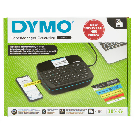 DYMO LabelManager Executive 640 CB Imprimante d'étiquettes portable | Étiqueteuse compacte avec clavier AZERTY | Connectivité