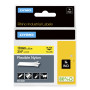 DYMO Rhino Étiquettes industrielles | Nylon flexible | rouleau de 19 mm x 3,5 m | autocollantes impression en noir sur fond
