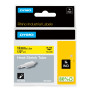 DYMO Rhino gaines thermorétractables industrielles | 12 mm x 1,5 m | Impression en noir sur fond jaune | pour étiqueteuses Rhino