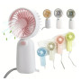 Mini ventilateur portatif à pile, portable pour l'été et pour l'extérieur (piles non incluses) - Gris