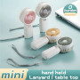 Mini ventilateur portatif à pile, portable pour l'été et pour l'extérieur (piles non incluses) - Rose