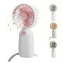 Mini ventilateur portatif à pile, portable pour l'été et pour l'extérieur (piles non incluses) - Rose