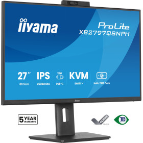 iiyama ProLite XB2797QSNPH-B1 27IN IPS LCD 4MS 2560X1440 350CD/M2 HDMI/DP/USB 2 computer monitor 27" 2560 x 1440 pixels Quad HD