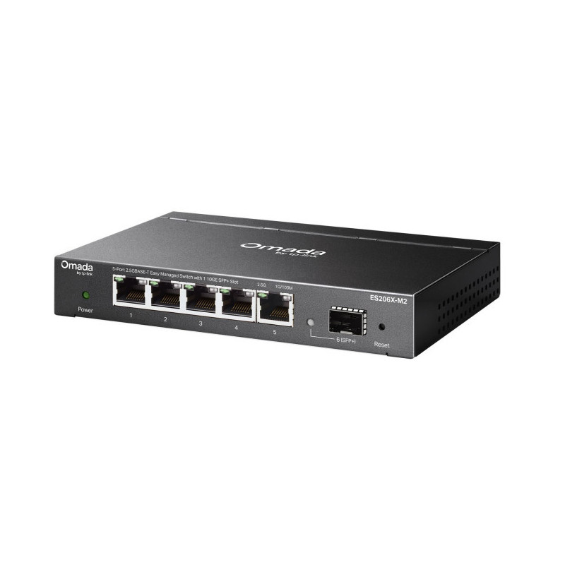 TP-Link Omada ES206X-M2 network switch Managed L2 2.5G Ethernet (100/1000/2500) Desktop/Wall-Mounting Black