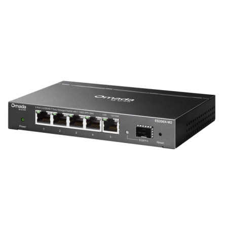 TP-Link Omada ES206X-M2 network switch Managed L2 2.5G Ethernet (100/1000/2500) Desktop/Wall-Mounting Black