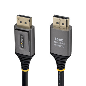 StarTech.com DP21V-1M-DP80-CABLE câble DisplayPort Noir