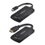 StarTech.com 4KUSBC-WIRELESS-65FT extension audio/video Émetteur et récepteur AV Noir