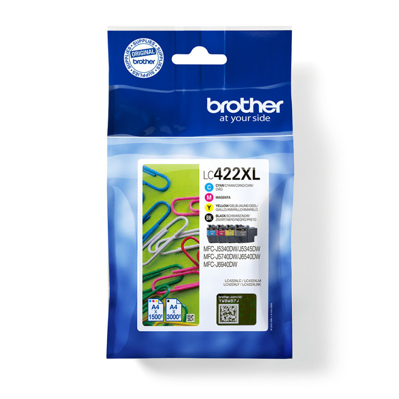 Brother LC422XLVAL - Cyan, Magenta, Yellow, Black