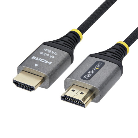 StarTech.com HDMI2-FLEX-4K60-3M câble HDMI HDMI Type A (Standard) Noir, Argent