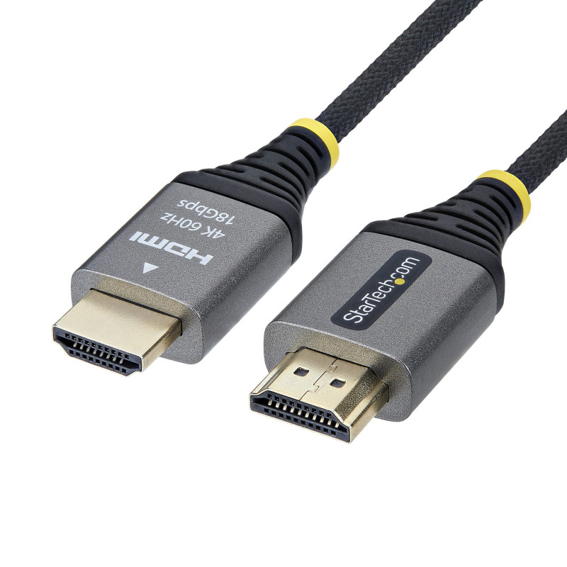 StarTech.com HDMI2-FLEX-4K60-2M HDMI cable 78.7" (2 m) HDMI Type A (Standard) Black, Silver