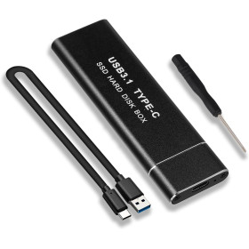 Abauoat Boîtier M.2 SSD NVME,USB Adaptateur Externe USB3.1 Gen2
