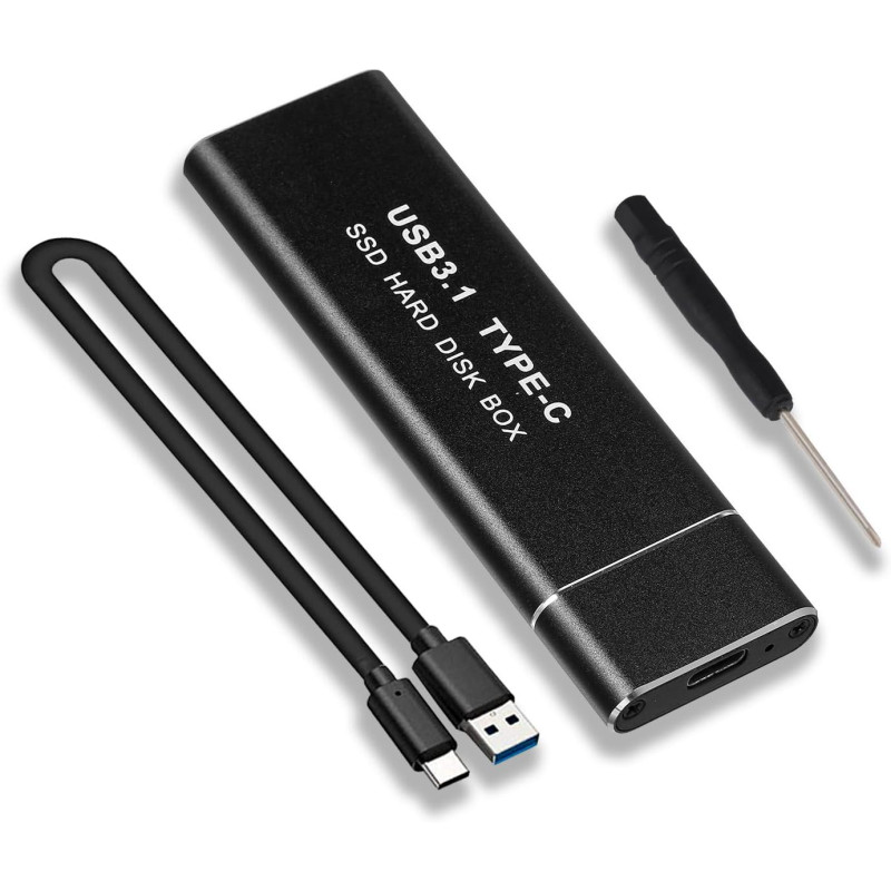 Abauoat Boîtier M.2 SSD NVME,USB Adaptateur Externe USB3.1 Gen2