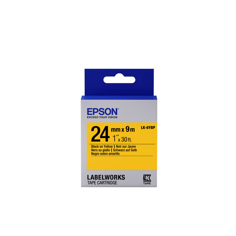 Epson LK-6YBP label-making tape Black on yellow