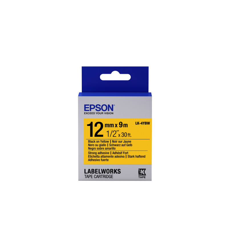 Epson LK-4YBW label-making tape Black on yellow