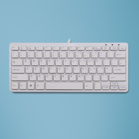 R-Go Tools Ergonomic keyboard R-Go Compact, compact keyboard, flat design, QWERTY (UK), wired, white