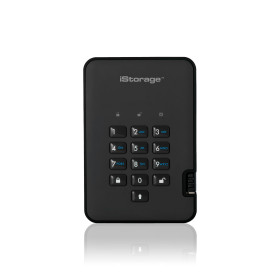 iStorage diskAshur2 256-bit 1TB USB 3.2 secure encrypted hard drive - Black IS-DA2-256-1000-B