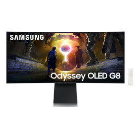 Samsung G85SD computer monitor 34" 3440 x 1440 pixels UltraWide Quad HD OLED Silver
