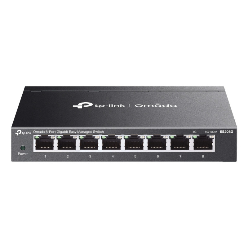 TP-Link Omada ES208G commutateur réseau Géré L2 Gigabit Ethernet (10/100/1000) Noir