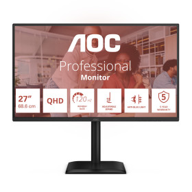 AOC E4 Q27E4U écran plat de PC 68,6 cm (27") 2560 x 1440 pixels Quad HD LED Noir