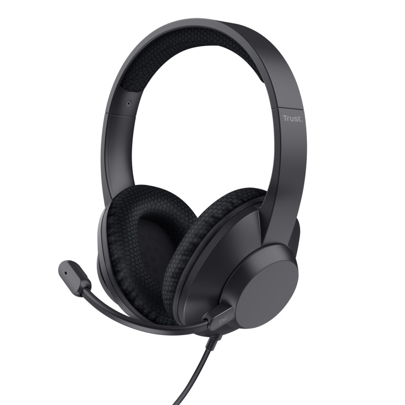 Trust Ayda Max Headset Wired Head-band Calls/Music USB Type-C / USB Type-A Black