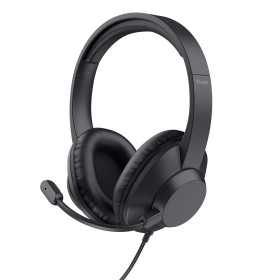 Trust Ayda Max USB Casque Avec fil Arceau Bureau/Centre d'appels USB Type-C / USB Type-A Noir