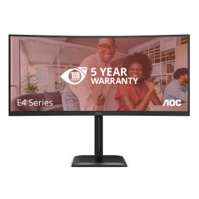 AOC E4 CU34E4CV computer monitor 34" 3440 x 1440 pixels UltraWide Quad HD LCD Black