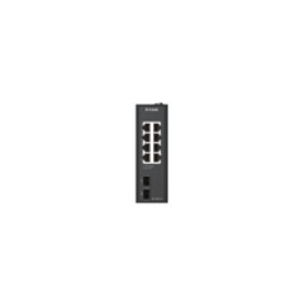 D-Link DIS-100G-10 network switch Unmanaged L2 Gigabit Ethernet (10/100/1000) DIN rail Black