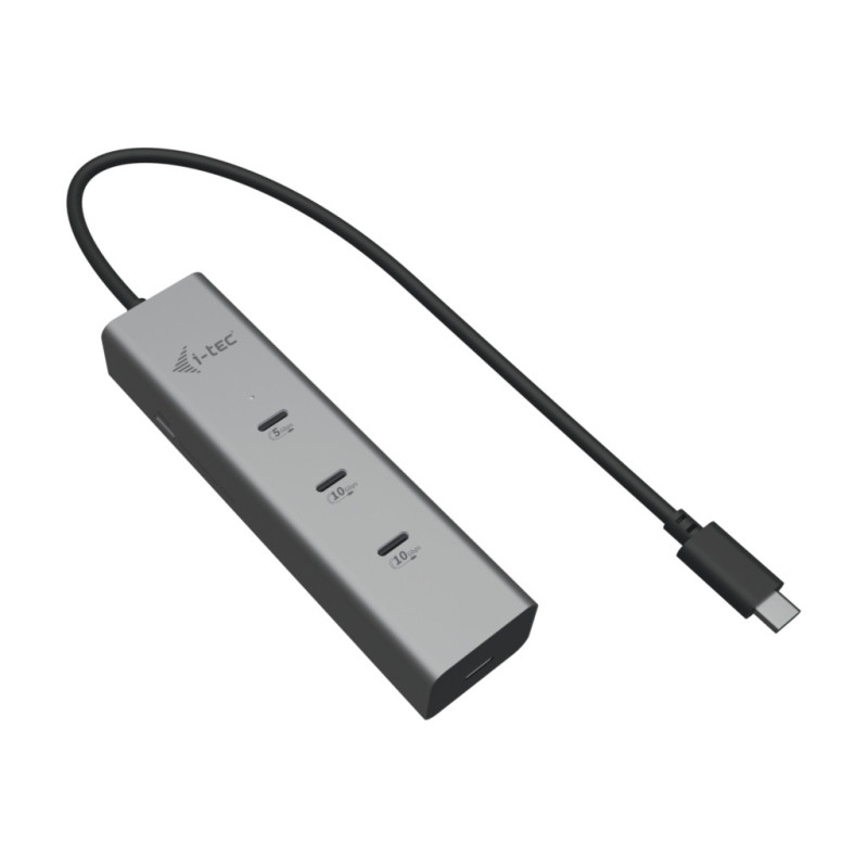 i-tec Metal C31HUBMETAL8KPDPRO interface hub USB Type-C 10000 Mbit/s Silver